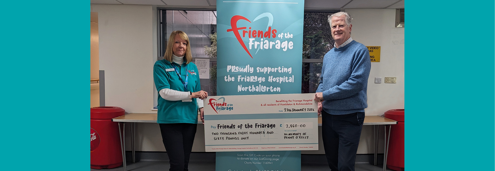 Donations to Friarage in memory of Penny O'Kelly